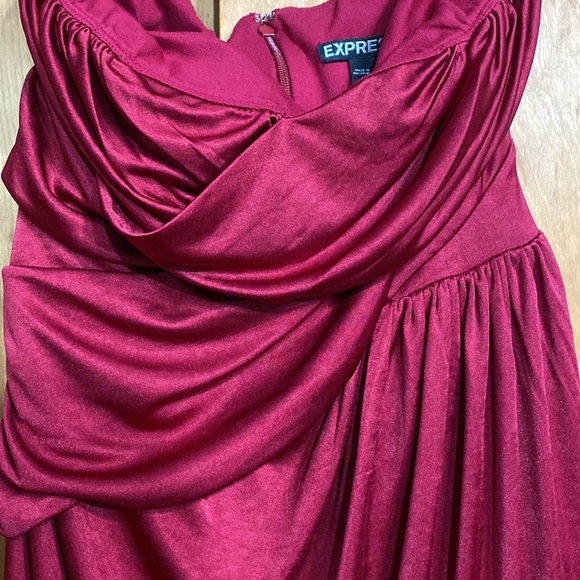 Express Red Mini Strapless Dress size Medium - Picture 3 of 4